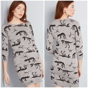 Modcloth Knit the Mark Sweater Dress in Dinos M